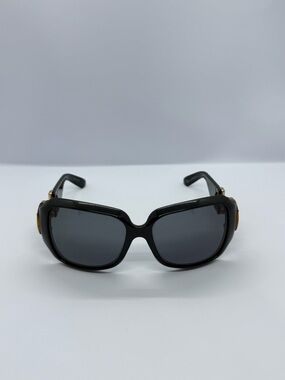 Gucci Black Sunglasses with Gold Temple Accents